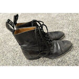 John Fluevog Mens Unisex Black Leather Boots Size 4.5 Mens 6.5 Womens